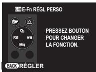 FUJIFILM XF1 - Utilisation du menu E-Fn RÉGL PERSO - 1