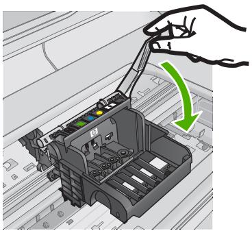 HP PHOTOSMART PREMIUM C309A - Solution 2 : Fermez le loquet du chariot d'impression - 1