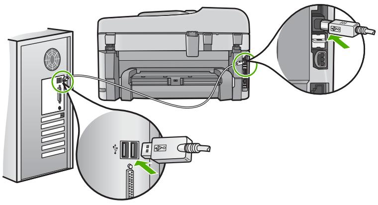 HP PHOTOSMART PREMIUM C309A - Solution 4 : Vérifiez la connexion entre le produit et l'ordinateur - 1