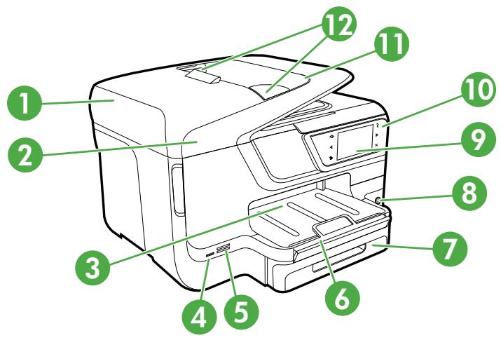 HP OJ PRO 8600 PLUS, OFFICEJET PRO 8600 - Vue avant - 1