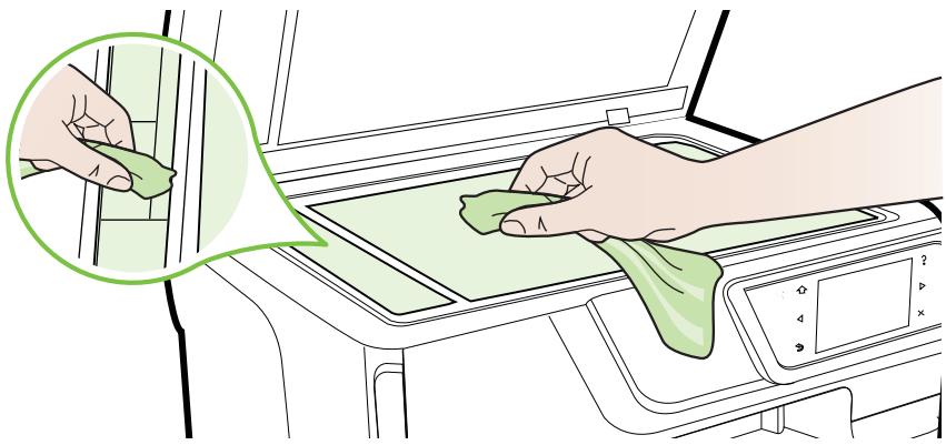 HP OJ PRO 8600 PLUS, OFFICEJET PRO 8600 - Pour nettoyer la vitre - 1