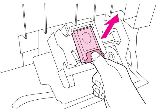 HP LASERJET 9040 - Pour supprimer un bourage d'agrafes du bac d'emplement/agrafeuse optionnel - 3