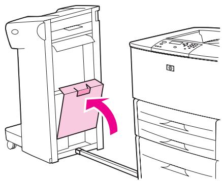 HP LASERJET 9040 - Pour supprimer un bourage d'agrafes du bac d'emplement/agrafeuse optionnel - 7