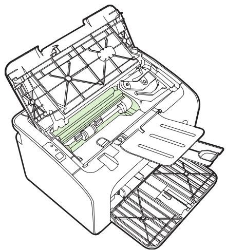 HP LASERJET P1006 - Nettoyage de la zone de la cartouche d'impression - 2