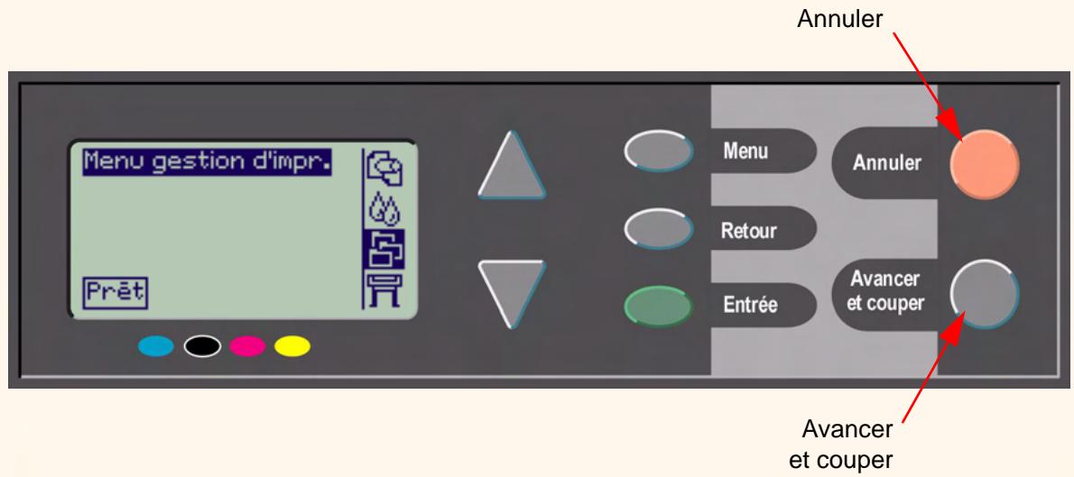 HP DESIGNJET 500 - Touches d'action - 1