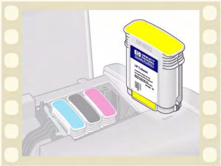 HP DESIGNJET 500 - Remplacement d'une cartouche d'encre - 2