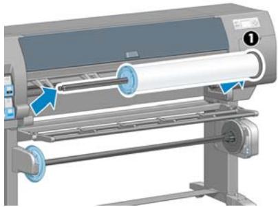 HP DESIGNJET Z6100 - Procédure normale (rouleau attaché à la bobine) - 1