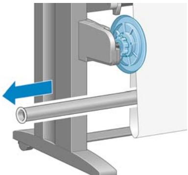 HP DESIGNJET Z6100 - Déchargement d'un rouleau de l'enrouleur - 3