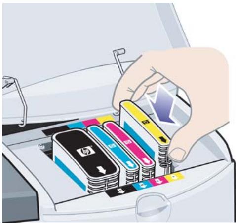 HP DESIGNJET 70 - Comment remplacer les cartouches d'encre ? - 2