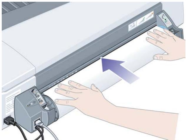 HP DESIGNJET 70 - Comment charger un rouleau de papier ? (imprimante de la série 110plus) (suite) - 2