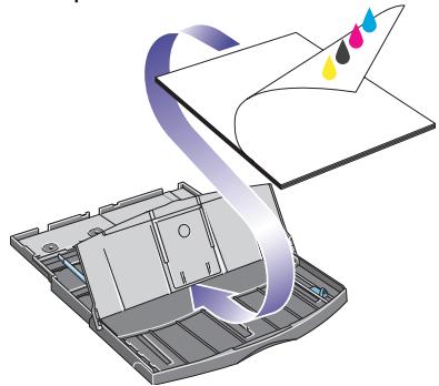HP DESIGNJET 70 - Comment charger du papier dans le bac d'entrée ? (suite) - 1