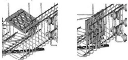THOMSON TDW 1445 - Repli des portes-tasses du panier du haut - 1
