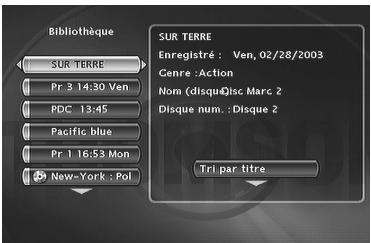 THOMSON DTH8060 - Acceder à la bibliothèque - 2