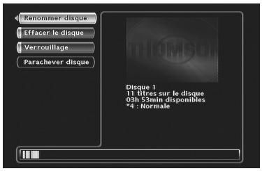 THOMSON DTH8060 - Action du disque - 1