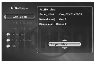 THOMSON DTH8060 - Recherche d'un titre avec la fonction de tris - 1