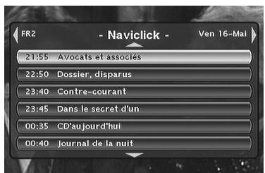 THOMSON DTH8060 - Consulter les programmes TV à l'aide de Naviclick - 1