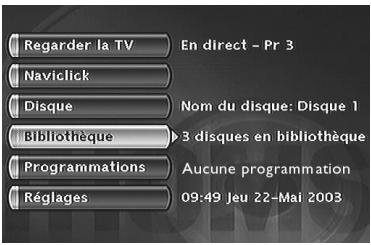 THOMSON DTH8060 - Acceder à la bibliothèque - 1