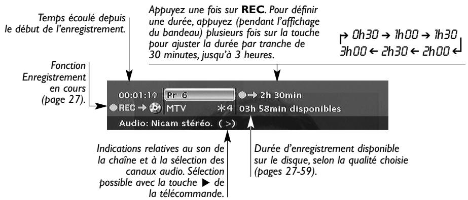 THOMSON DTH8550 - Enregistrement de la chaine regardée (ici chaine 6) - 1