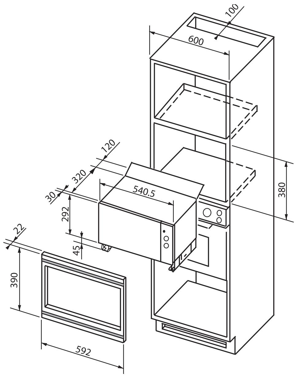 BRANDT ME640XE1 - KIT D'ENCASTREMENT - 1
