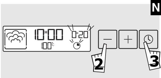 10:00 °C 0:20 - + - ② ③ N
