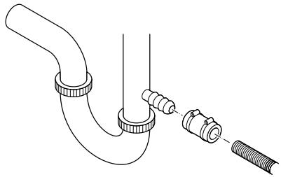 BRANDT WFH1670K - Raccordement de la vidange d'eau - 2