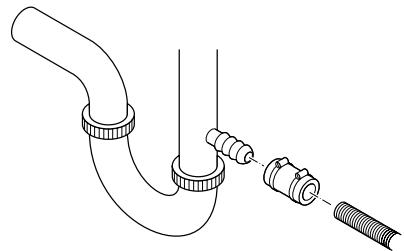BRANDT WFH1670K - Connecting the drain hose - 2