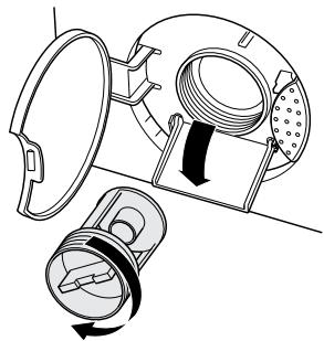 BRANDT WFH1670K - Draining the suds pump - 2