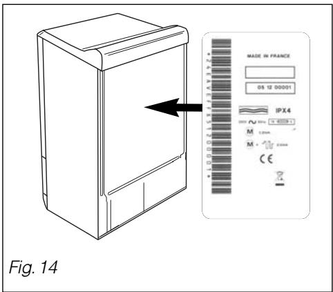 MADE IN FRANCE 05 12 00001 IPX4 200V ~ 500A M M · 2.000A CE Fig. 14