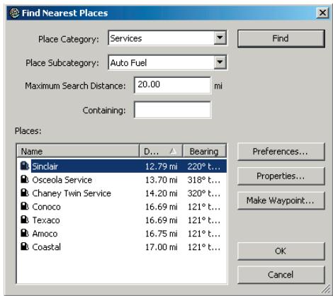 GARMIN MAPSOURCE - Recherche d'emplacements - 1