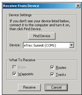 GARMIN MAPSOURCE - Recently Found Places (Emplacements récemments recherchés)— - 2