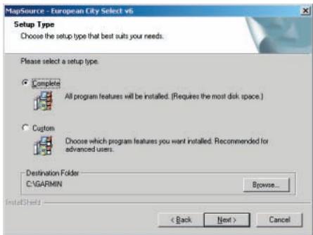 GARMIN MAPSOURCE - Installation de MapSource - 1