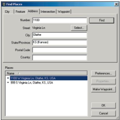GARMIN MAPSOURCE - Recherche de'emplacements - 1