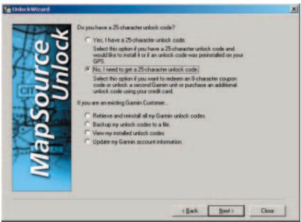 GARMIN MAPSOURCE - UnlockWizard (Assistant de déverrouillage) - 1