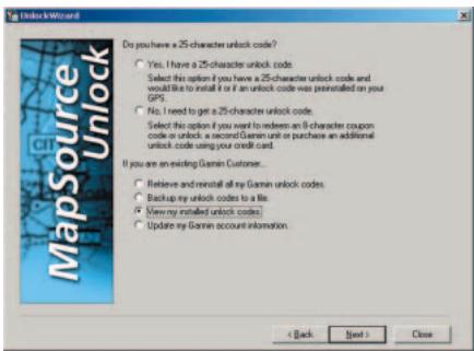 GARMIN MAPSOURCE - UnlockWizard (Assistant de déverrouillage) - 1