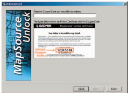 GARMIN MAPSOURCE - UnlockWizard (Assistant de déverrouillage) - 2