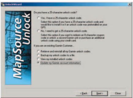 GARMIN MAPSOURCE - UnlockWizard (Assistant de déverrouillage) - 1