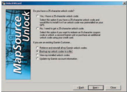 GARMIN MAPSOURCE - UnlockWizard (Assistant de déverrouillage) - 1