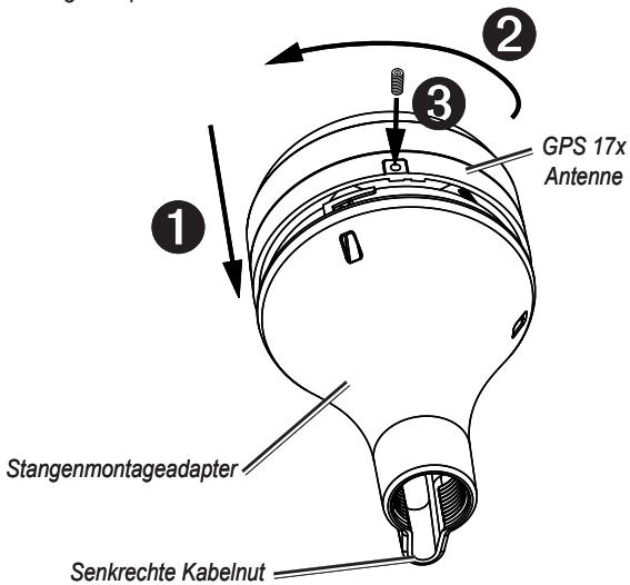 GARMIN GPS 17X NMEA 2000 - So montieren Sie die GPS 17x mit außen geführtem Kabel: - 1