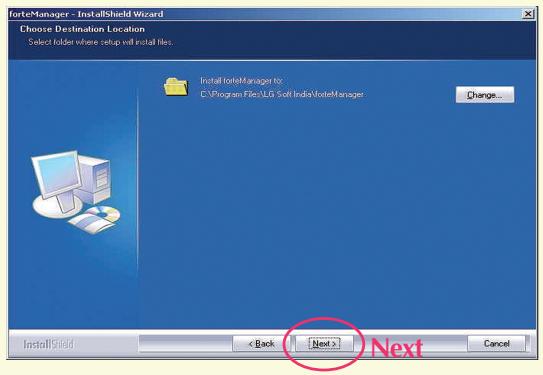 LG FORTEMANAGER - Click 'Next' - 1