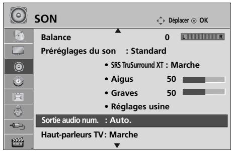 LG 42PQ2000 - SELECTION DE LA SORTIE AUDIONUMÉRIQUE - 1
