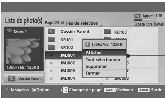 LG 42PQ2000 - Selection de photos et menu contextual - 3