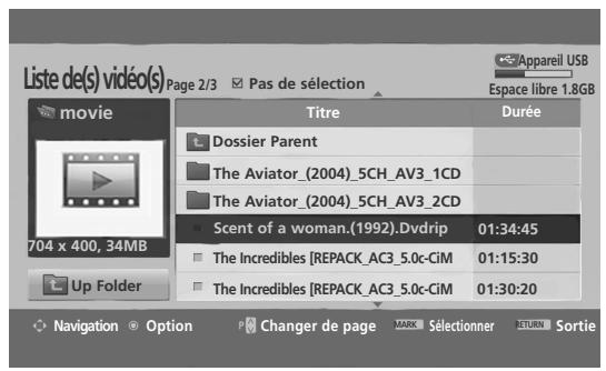 LG 42PQ2000 - Selection du film et menu contextual - 1