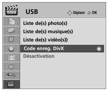 LG 42PQ2000 - CODE D'ENREGISTREMENT DIVX (modèles 42/50PQ60** et 50PS60** uniquement) - 1