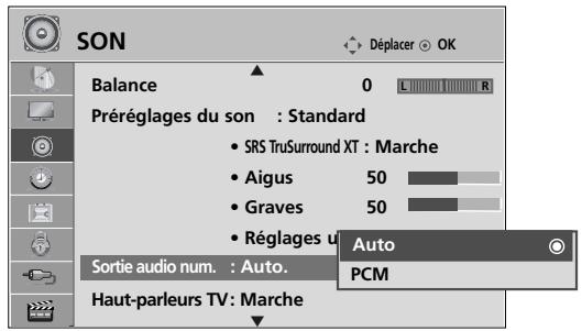 LG 42PQ2000 - SELECTION DE LA SORTIE AUDIONUMÉRIQUE - 3