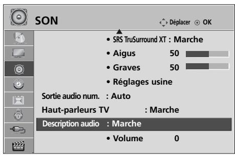 LG 42PQ2000 - DESCRIPTION AUDIO(EN MODE NUMÉRIQUE UNIQUÉMENT) - 1