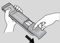 LG 42PQ2000 - Insertion des piles - 1