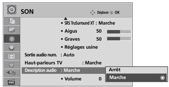 LG 42PQ2000 - DESCRIPTION AUDIO(EN MODE NUMÉRIQUE UNIQUÉMENT) - 3