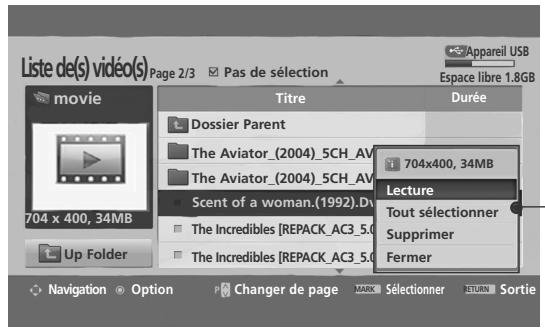 LG 42PQ2000 - Selection du film et menu contextual - 3