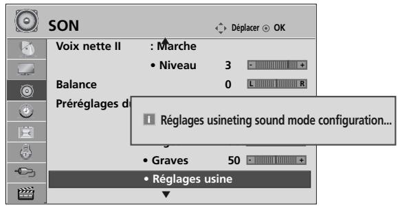 LG 42PQ2000 - REINITIALISATION DES PARAMETRES AUDIO - 2