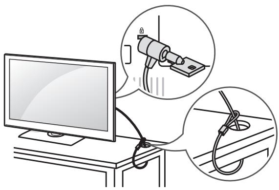 LG 37LS5600 - Uso del sistema de seguridad Kensington - 1
